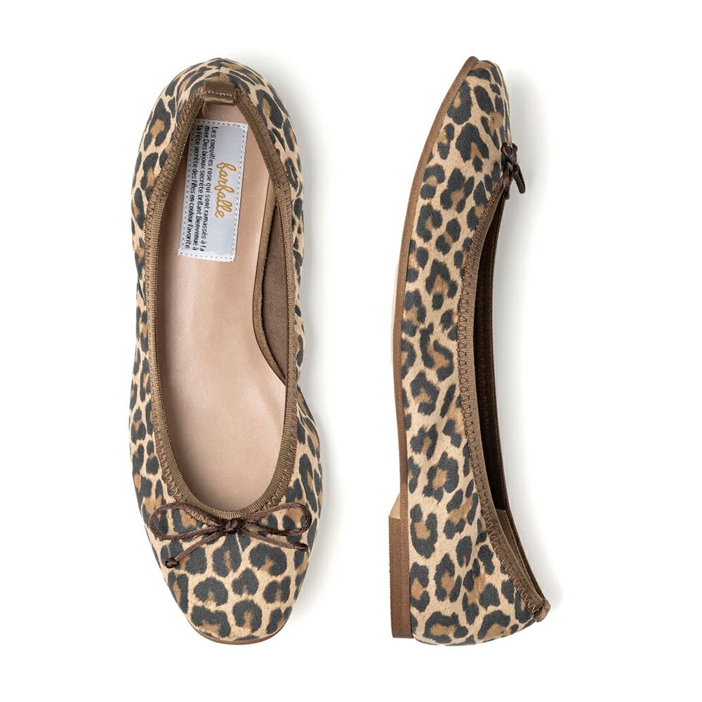 スクエアギャザーバレエ(レオパード) | CLOCHE ONLINE SHOP