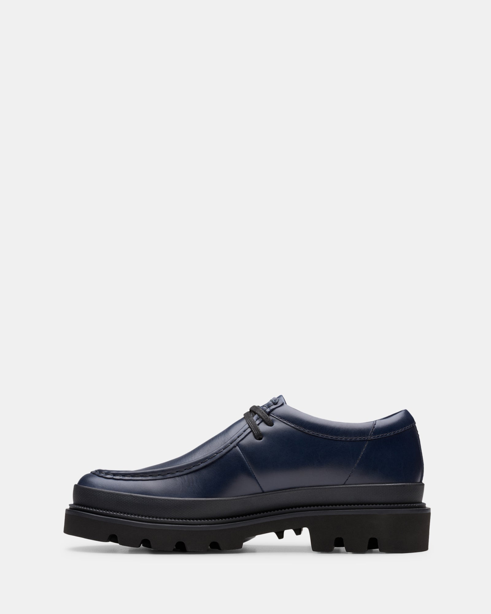 Badell Seam Navy Leather – Clarks