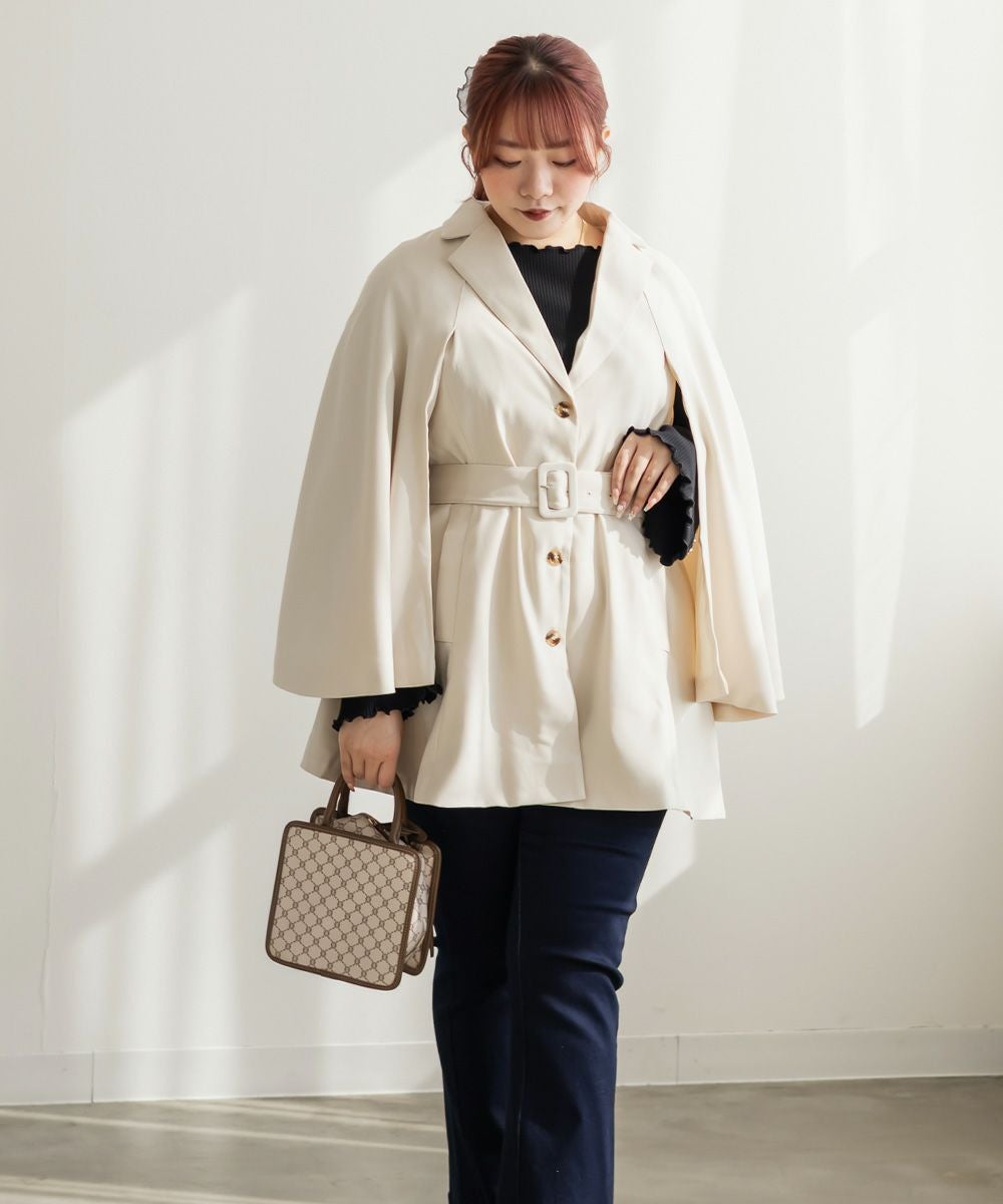 CLETTEオリジナル☆テーラードケープジャケット | 大きいサイズ