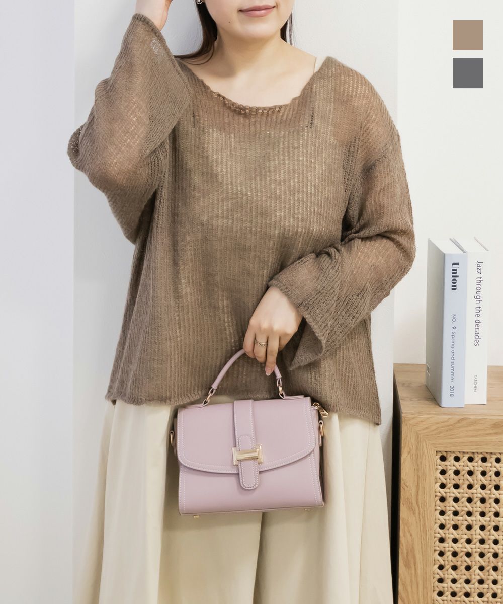 モヘアタッチシアーニット | 大きいサイズ レディース専門店 CLETTE