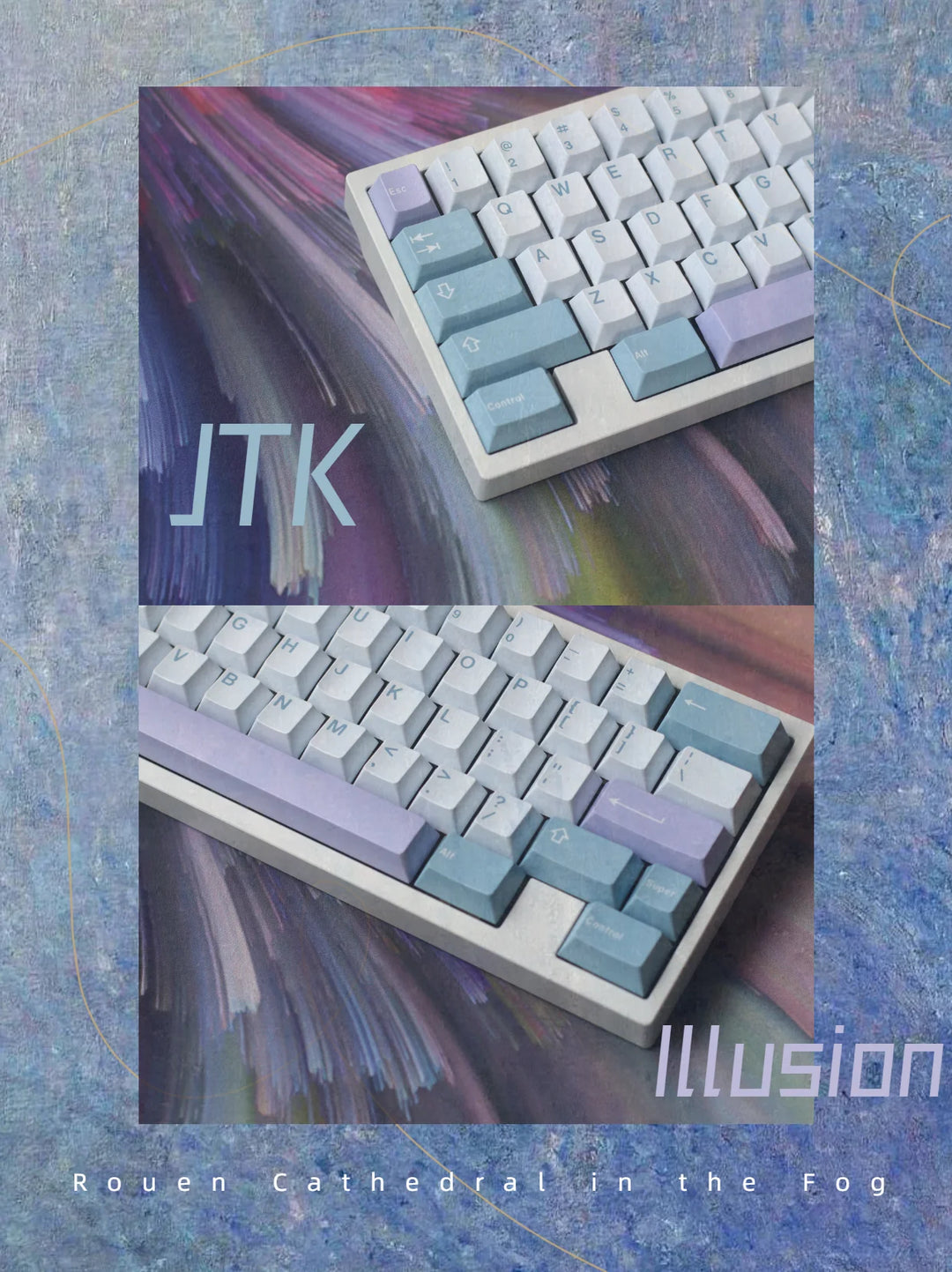 JTK Illusion Cherry Profile ABS Doubleshot Keycap Set – ClickClack