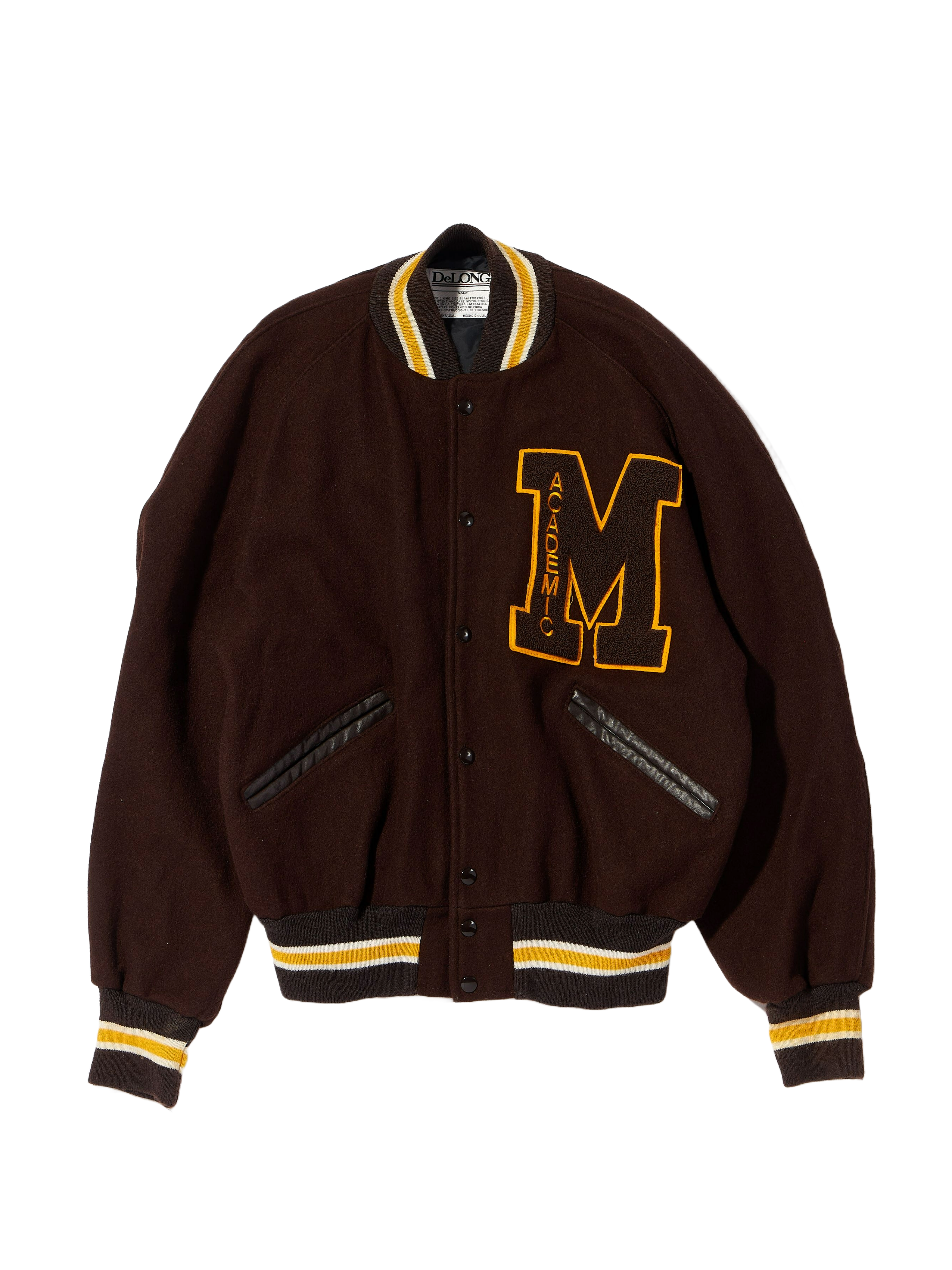 1980s デロングのスタジャン（M ACADEMIC）[ブラウン] – CLUB 2nd