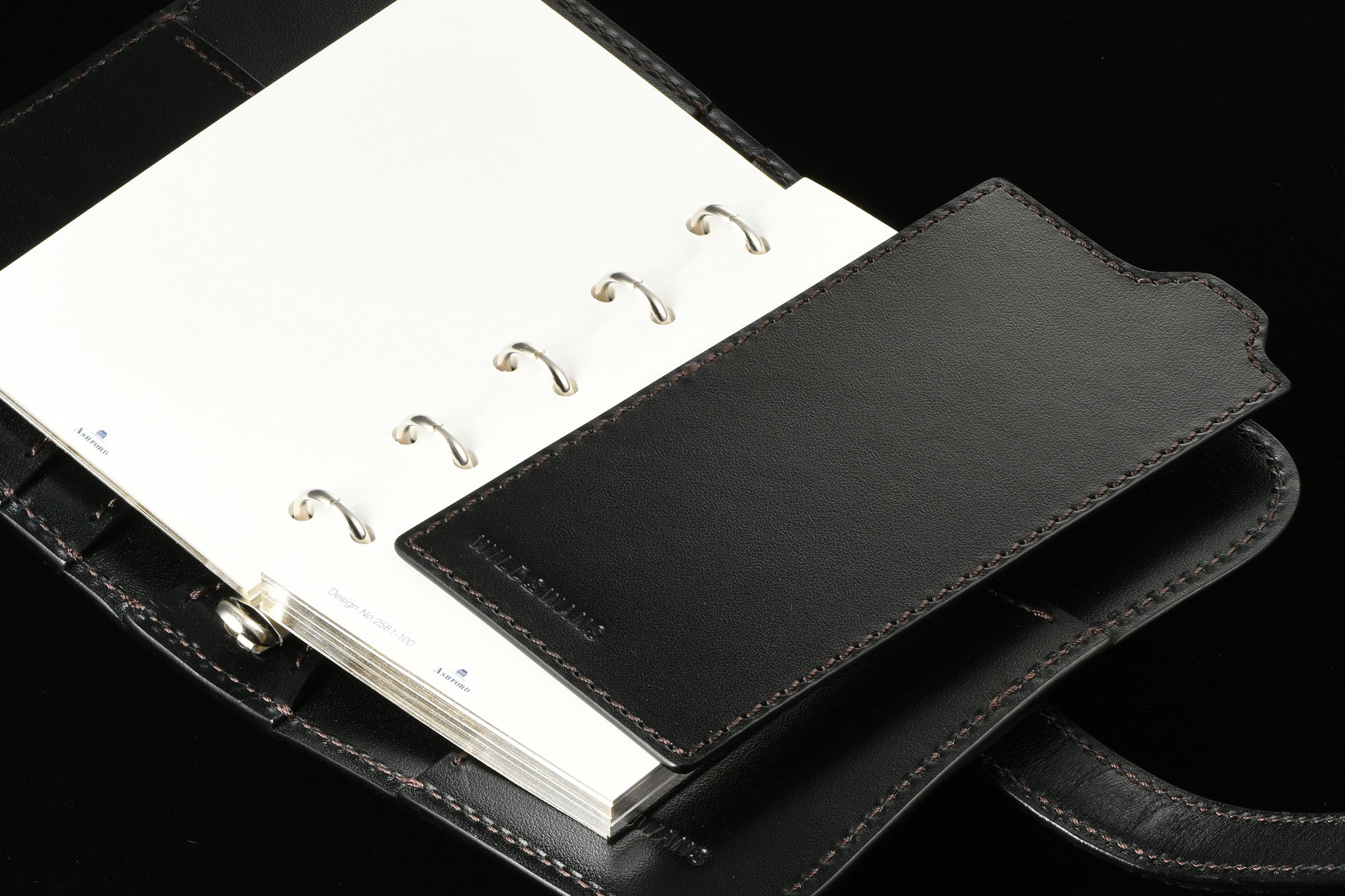 藍染クロコ × サドルプルアップ システム手帳 M5 φ11mm（趣味文