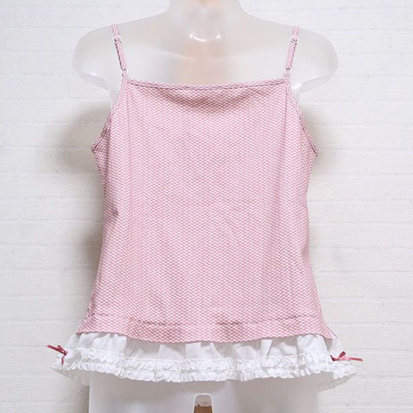 ピンクギンガムローンフリルキャミソール【3(M)】 - ピンクハウス通販