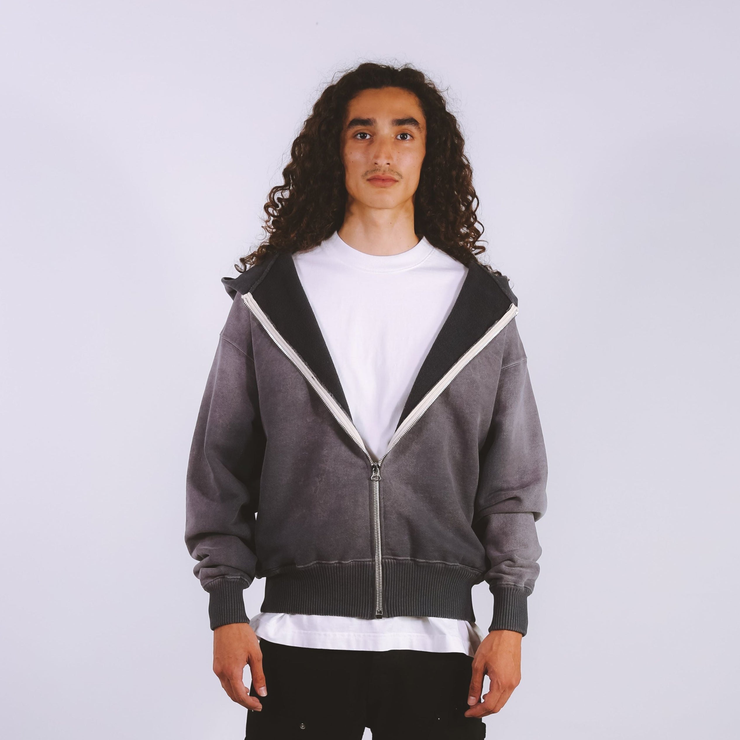 beeden OFF SHOULDER SIDE ZIP TOPS グレー beeden OFF SHOULDER SIDE