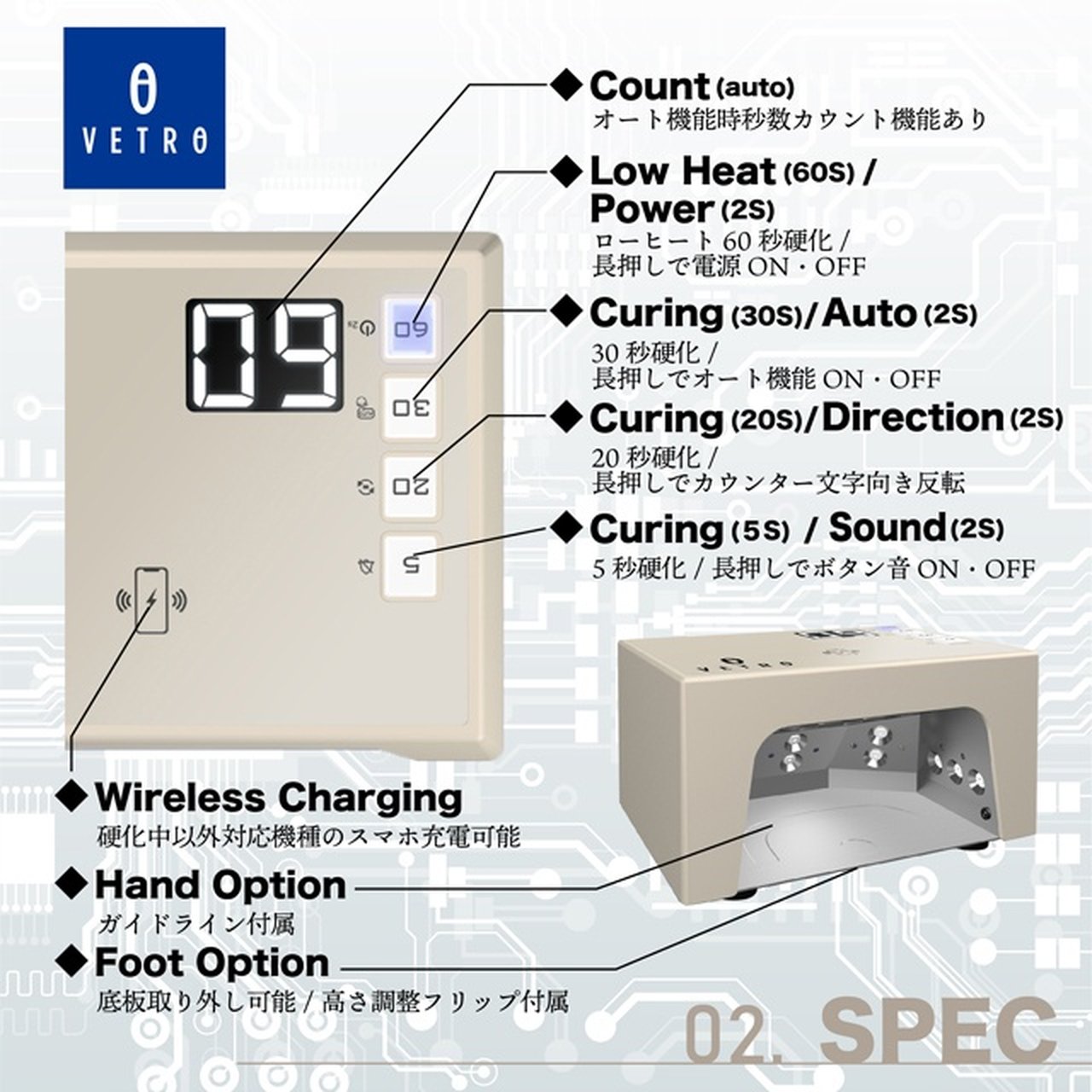 VETRO LED LIGHT EX(イーエックス) | VETRO（ベトロ） | ネイル用