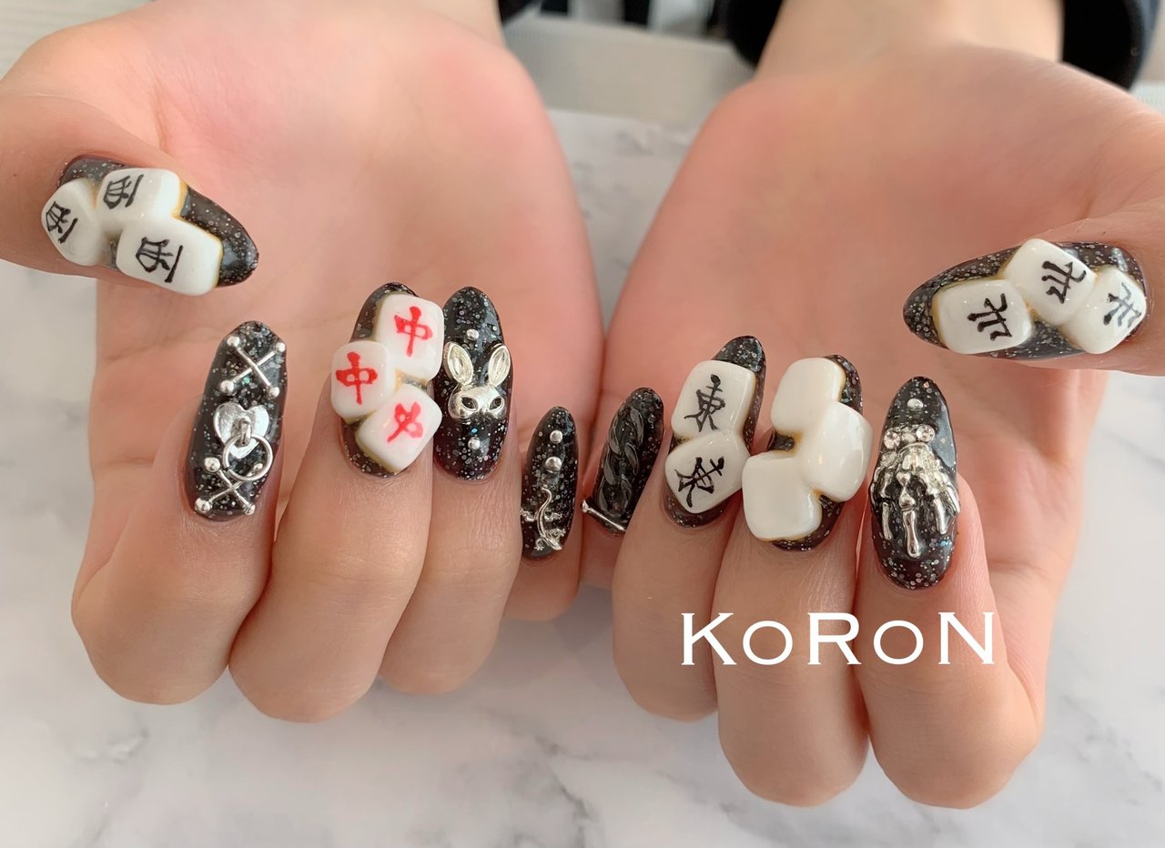 ブラック - koron_nailのネイルデザイン[No.6741632]｜ネイルブック