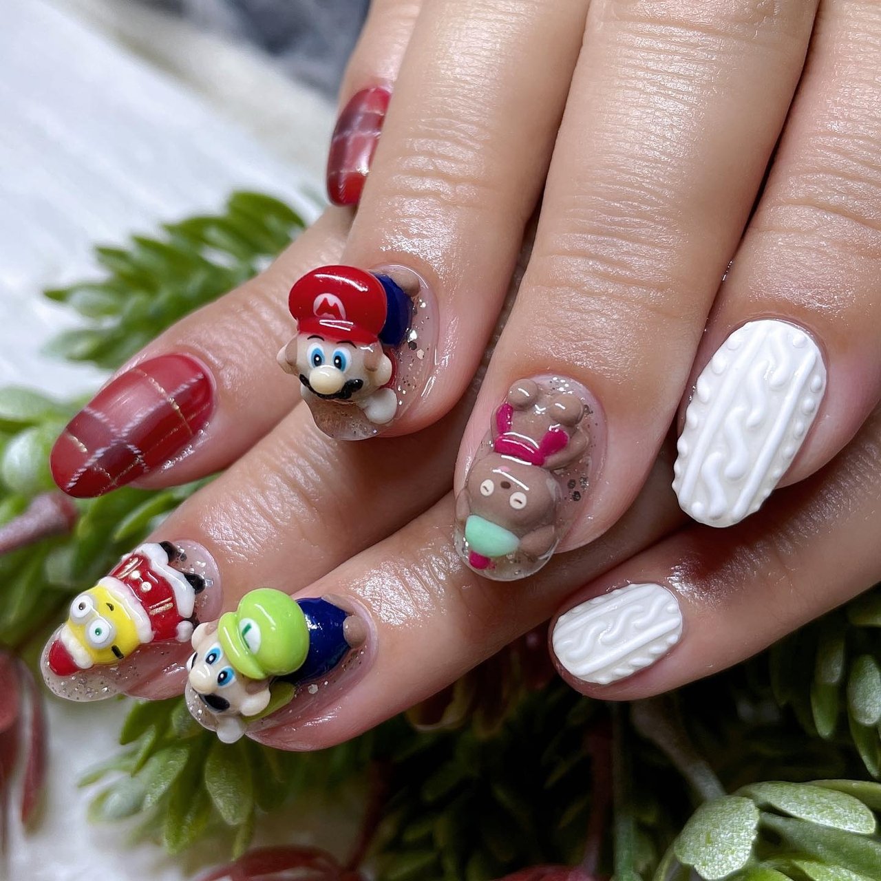 冬/旅行/クリスマス/ハンド/チェック - NICHI nail salon & schoolの