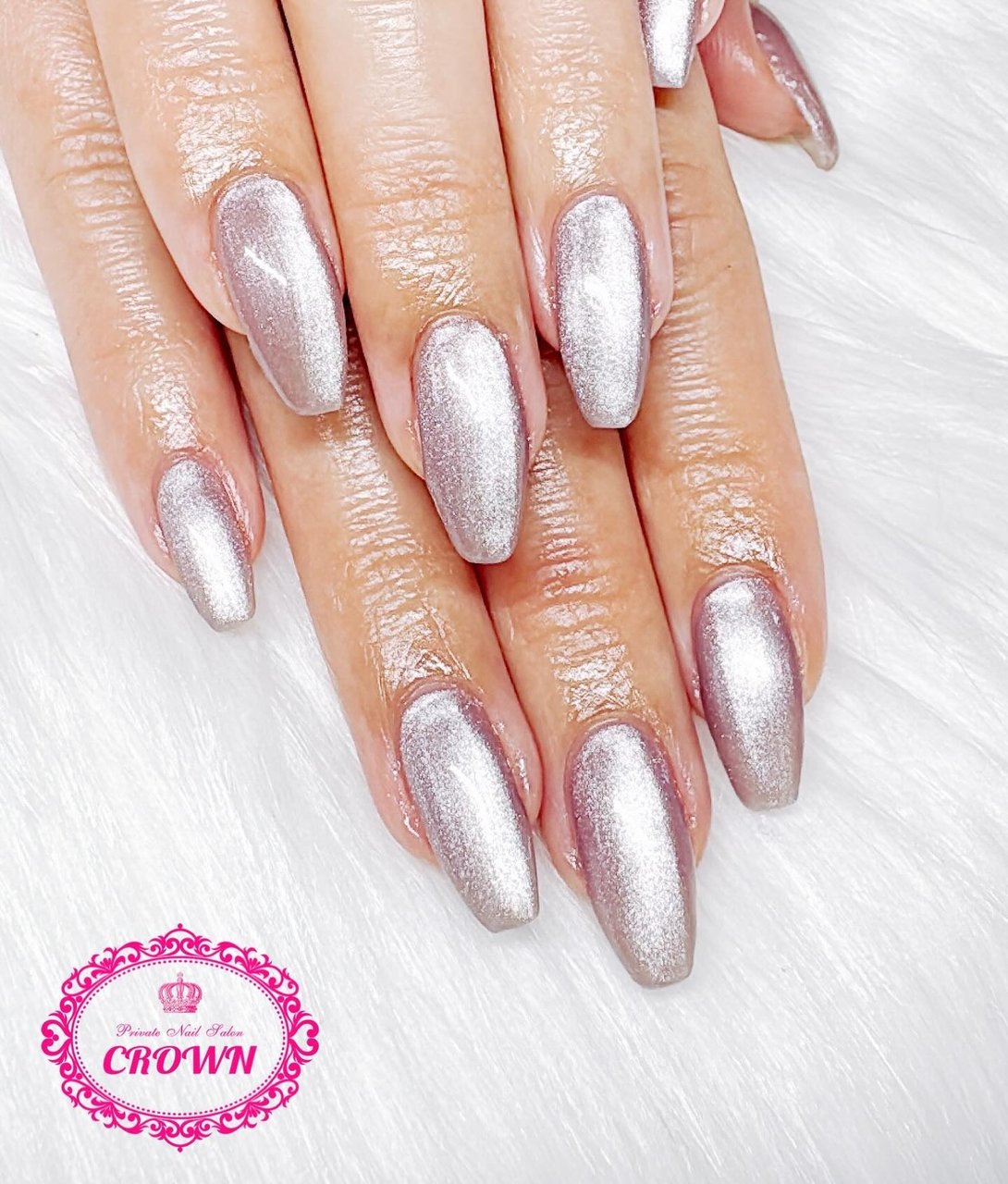 ハンド/ワンカラー/マグネット/ワンホン/ロング - crown.nail_shizuoka