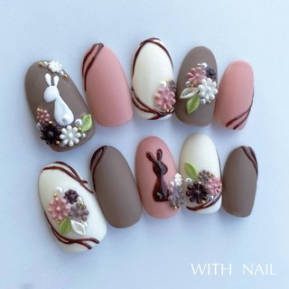 人気順｜3D(エンボス/立体)/#うさぎのネイルデザイン｜ネイルブック