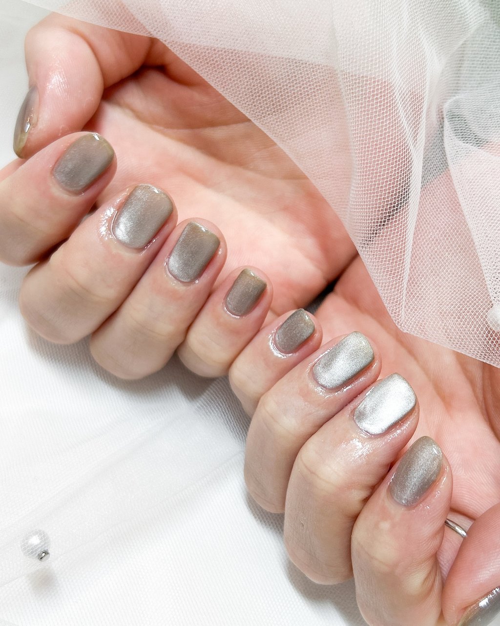 ワンカラー/マグネット/キラキラ - Miku✴︎のネイルデザイン[No