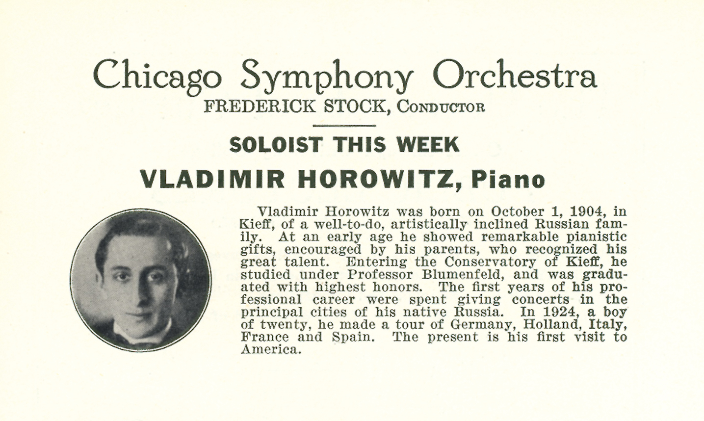 125 Moments: 078 Vladimir Horowitz | Chicago Symphony Orchestra