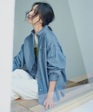 洗える】ライトダンガリー 2WAY シャツ / 23区 | ファッション通販