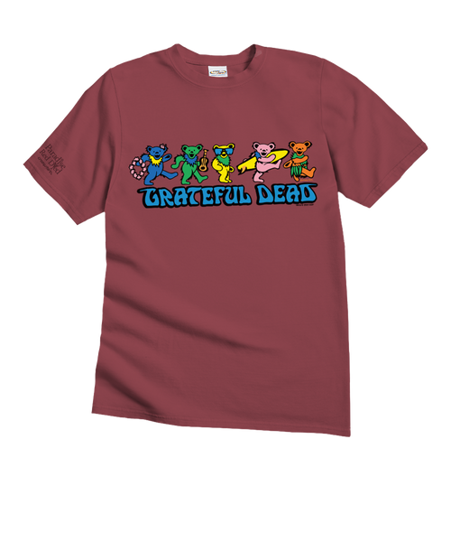 Grateful Dead Hula Bears T-Shirt | Men's Paradise Red Dyed