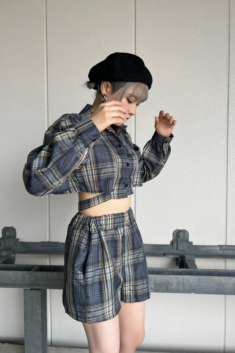 チェックシャツショートパンツセットアップ DPA89038 – CRAMMY