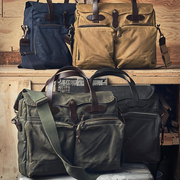 Filson 24-Hour Tin Cloth Briefcase | Premium Laptop Travel Bag