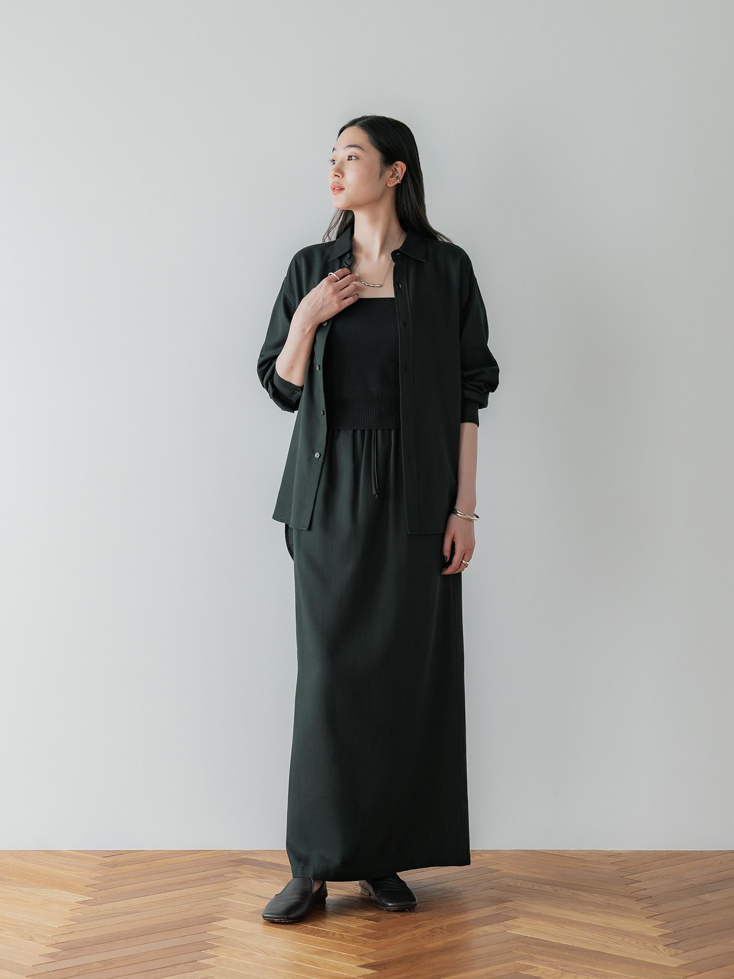 crewre online store / テンセルコットンピケミニマルシャツ