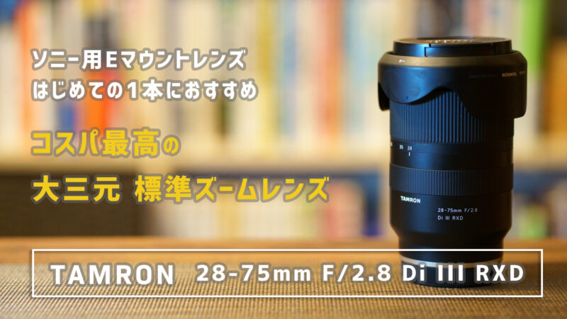 タムロン 28-75mm F2.8 レビュー | 最初の1本におすすめのズームレンズ