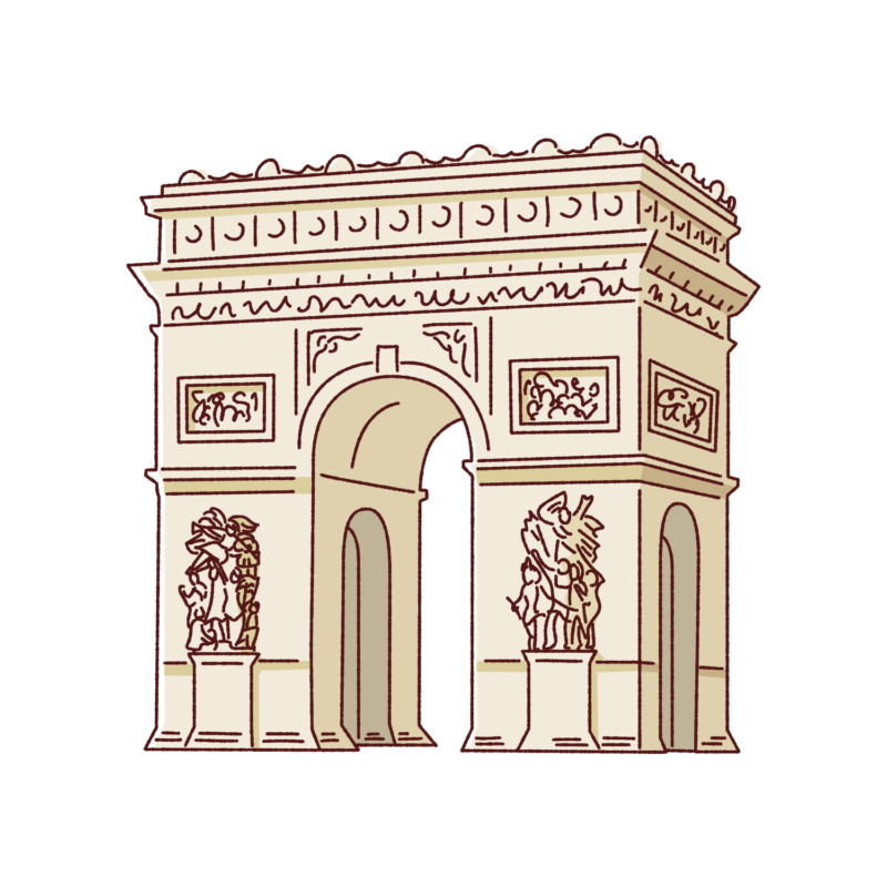 フリーイラスト：凱旋門