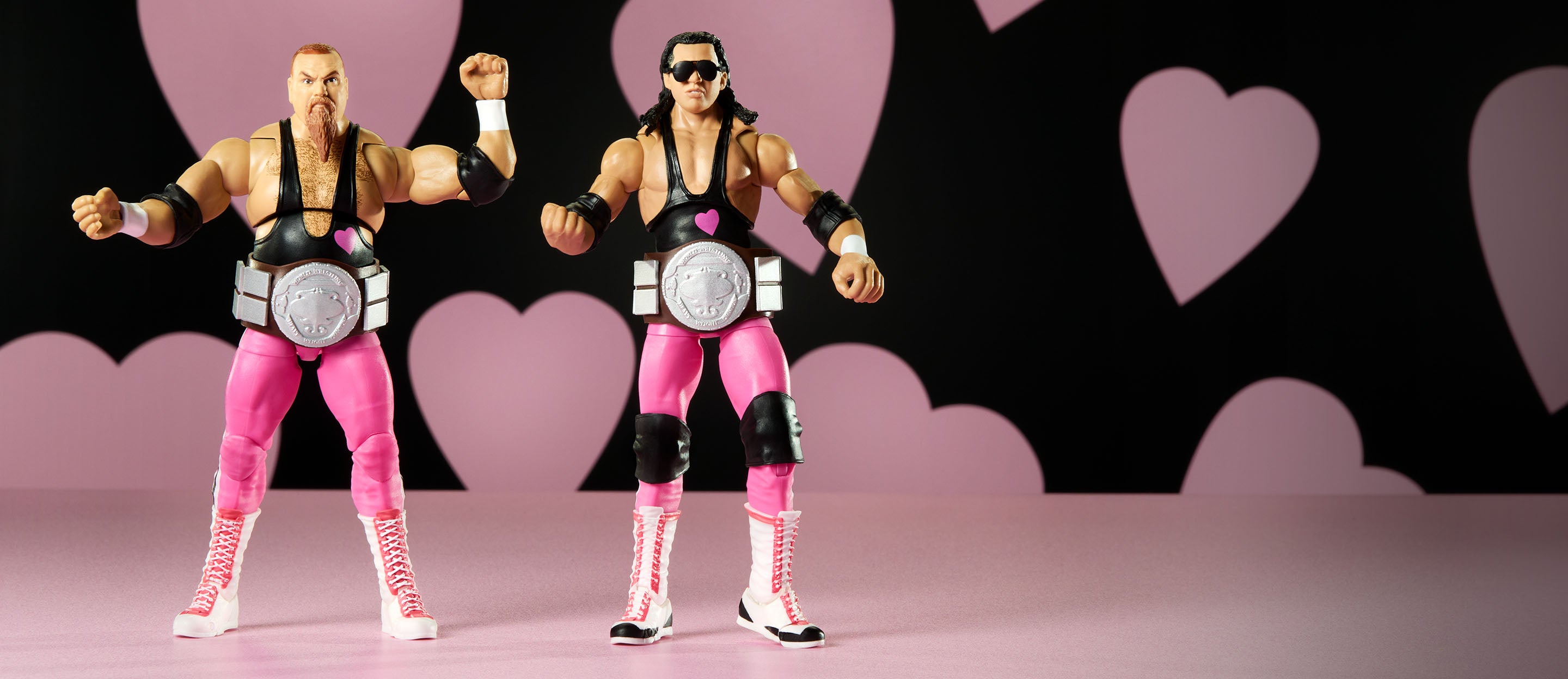 WWE Hart Foundation Figure 2-Pack & WCW Monday Nitro Ring – Mattel