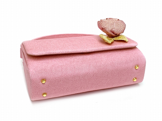 着物 和装 バッグ 五嶋紐飾りのちりめん生地の和装バッグ 振袖