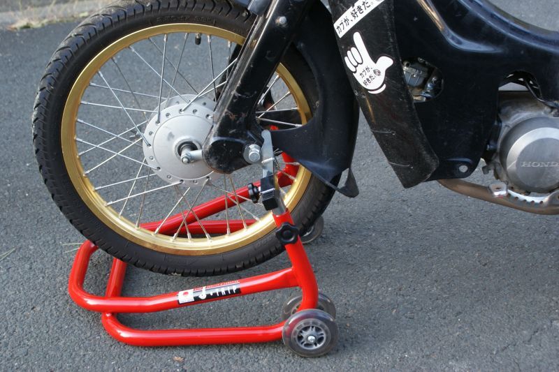 ナローローラースタンド[リア用レーシングスタンド]※レッド/ホワイト