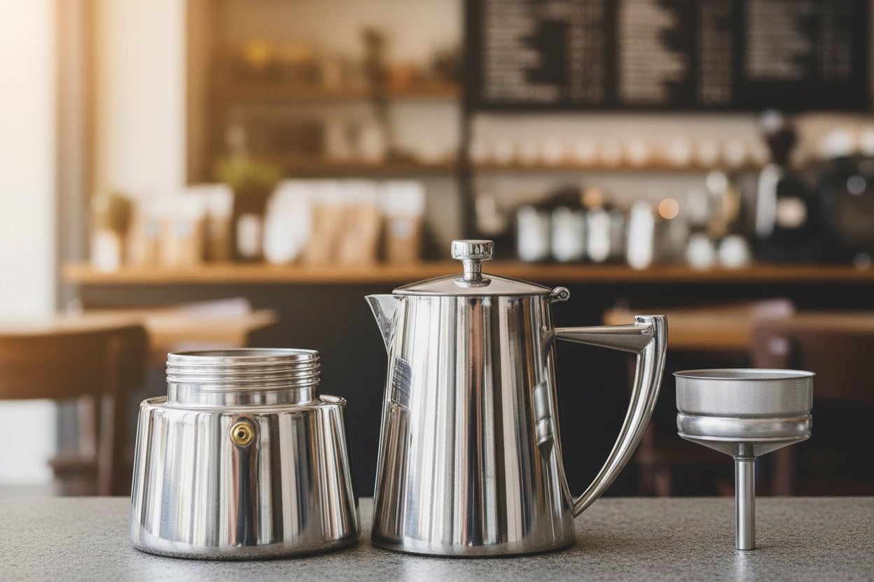 Cuisinox Roma Mirror Stainless Steel Induction Stovetop Moka Espresso