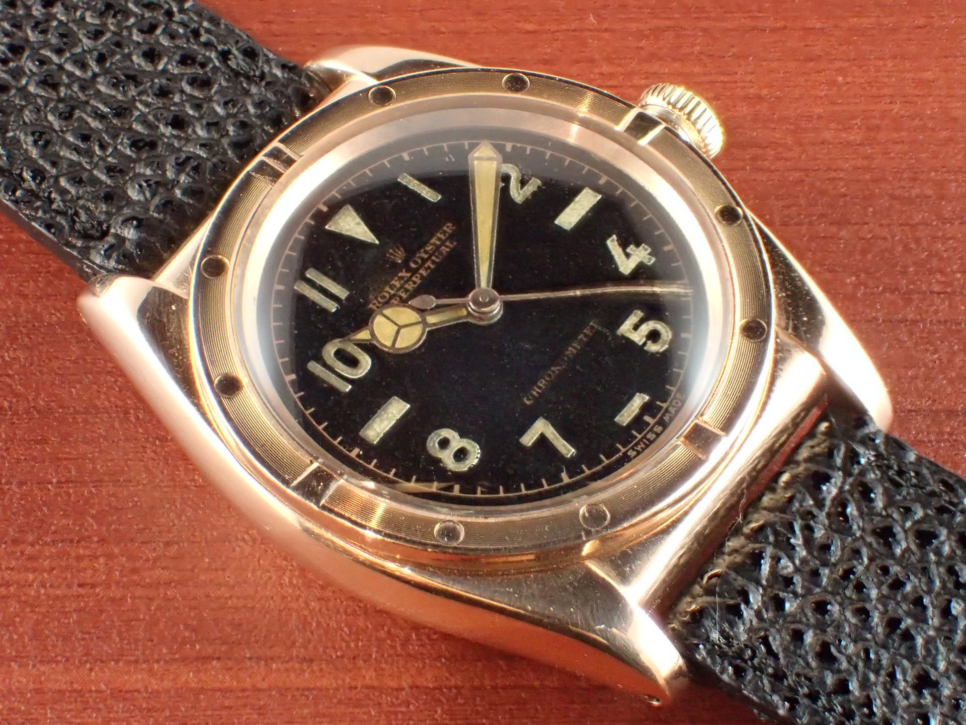 ロレックス バブルバック 14KPG セミユニークDL エンジンターンド