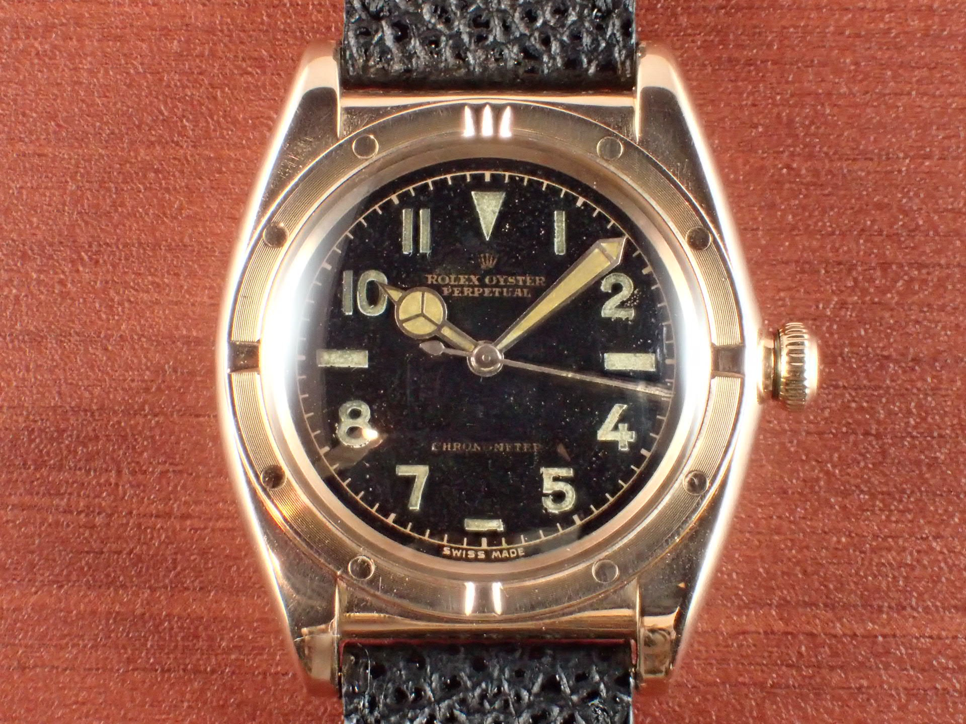 ロレックス バブルバック 14KPG セミユニークDL エンジンターンド