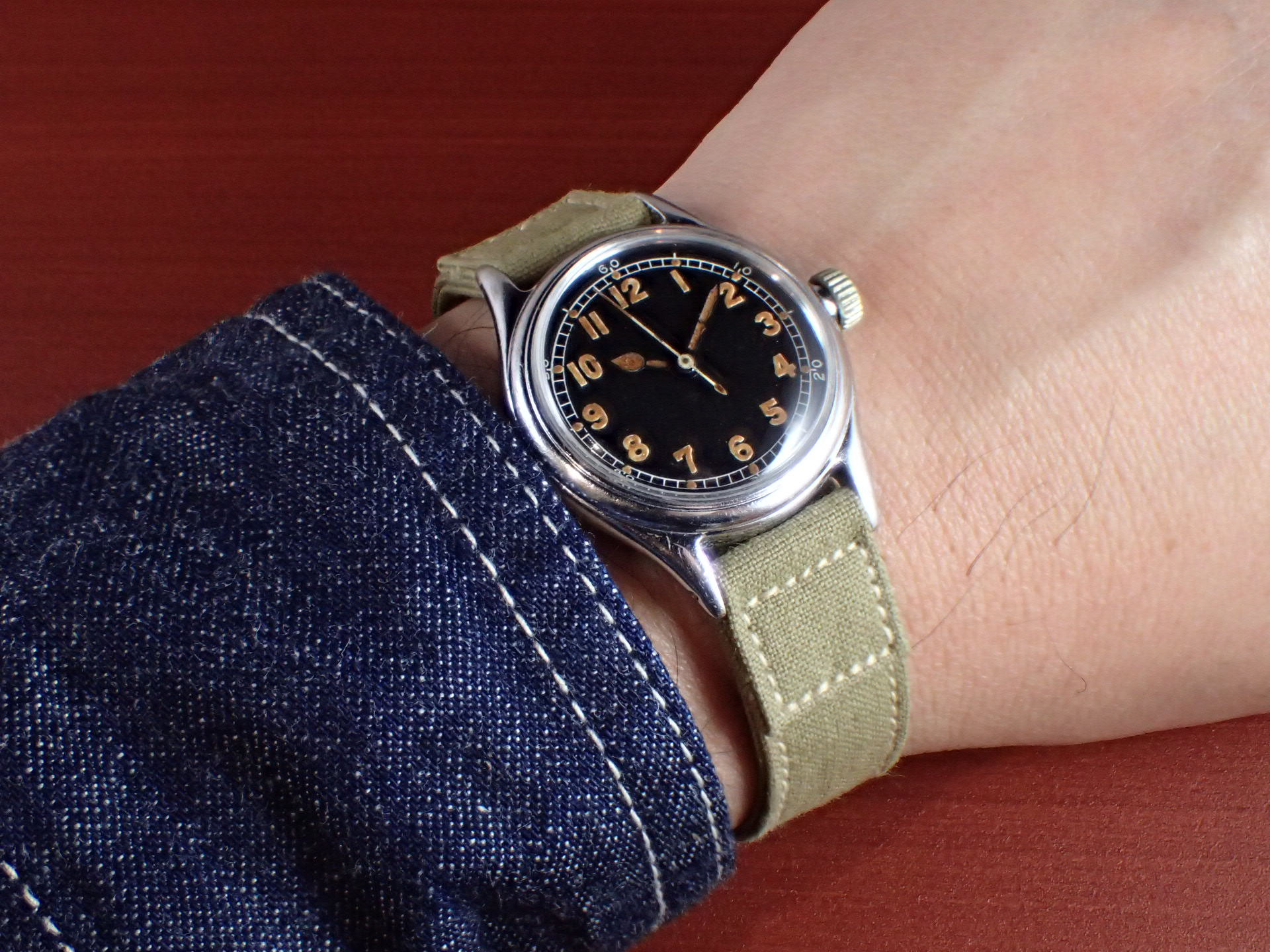 別注STONEWALL 米軍タイプ コットンベルト セージグリーン 16mm