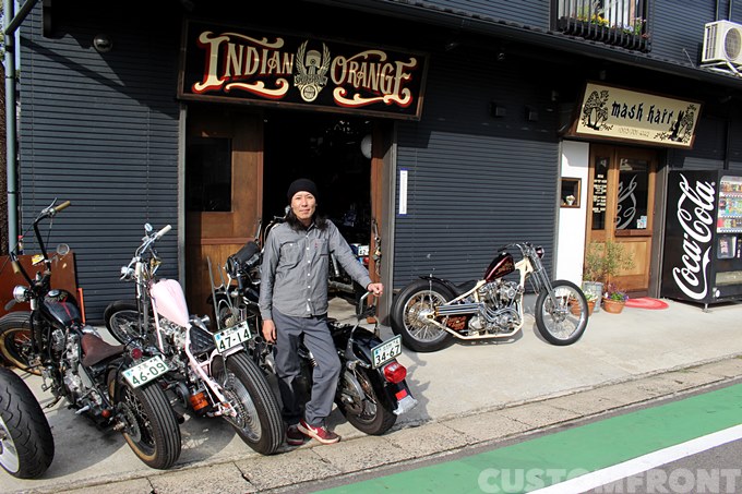 インディアンオレンジモーターサイクルのハーレーカスタムショップ紹介