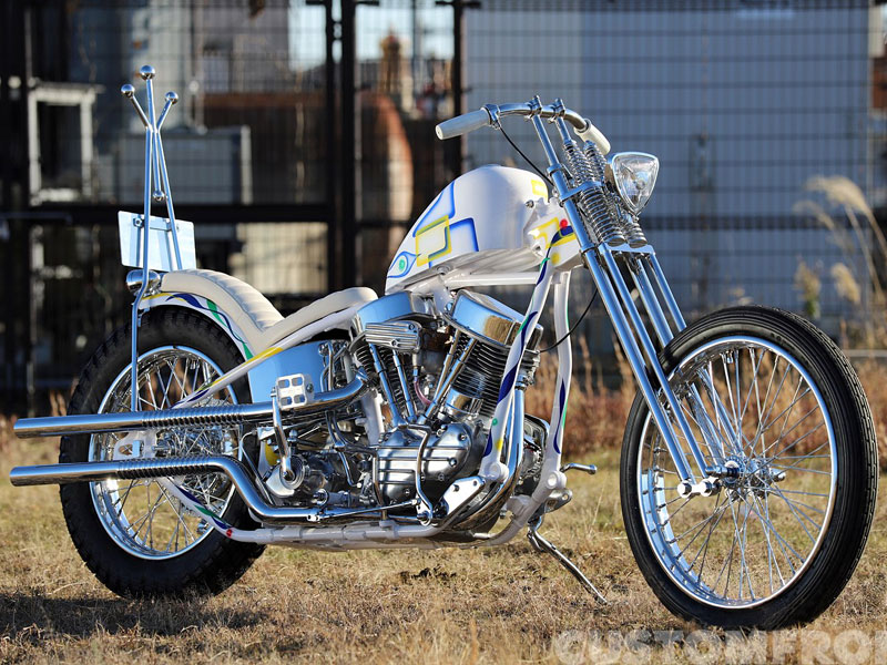 ハーレー パンヘッドFL 1962のオールドスクールチョッパー・グラス