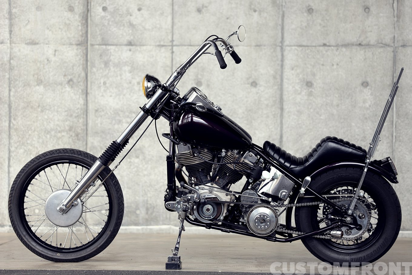 コーンショベルのロングフォークチョッパー FLT1980・モトリガレージ