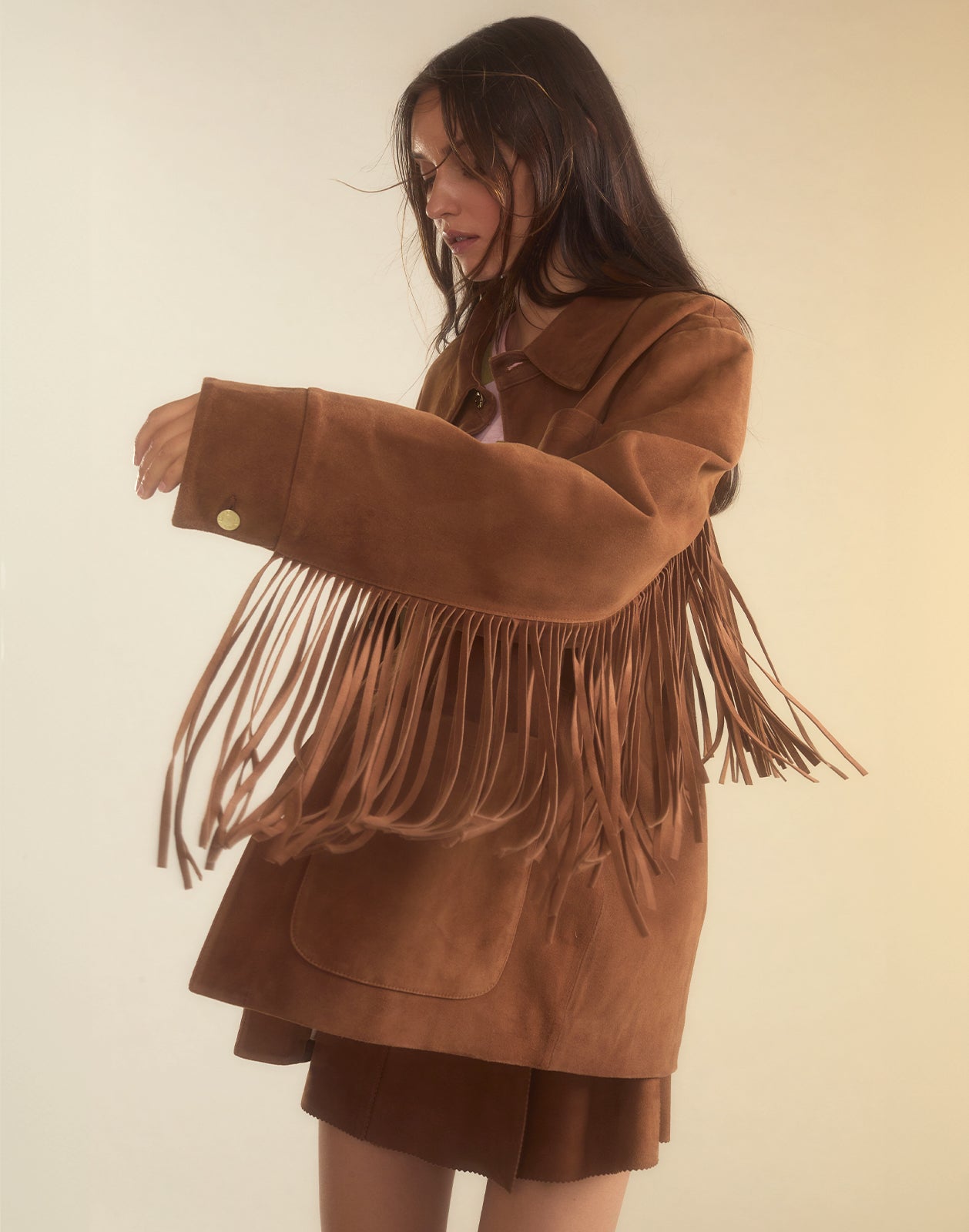 Westward Fringe Suede Jacket – Cynthia Rowley