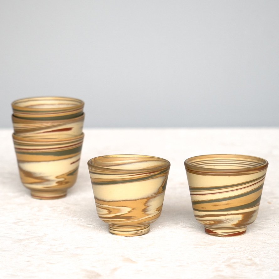 常滑急須 [友仙] 練り込み 七点セット｜きみくらオンラインショップ