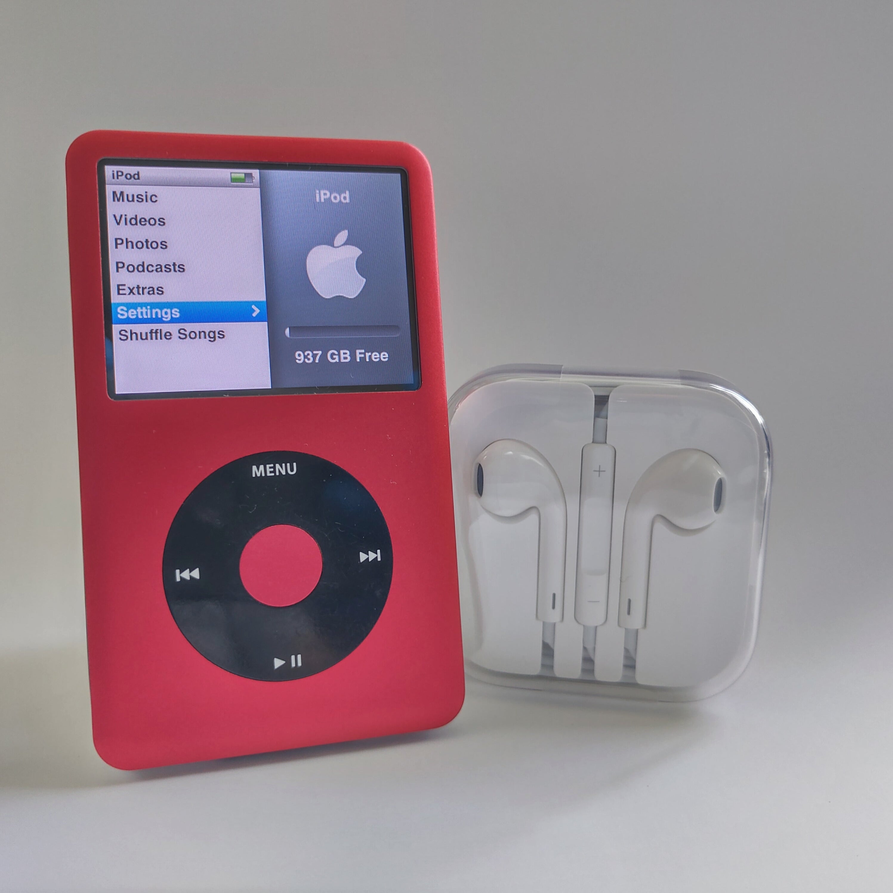 iPod classic - Red and Black | Flash Storage and Extended Battery