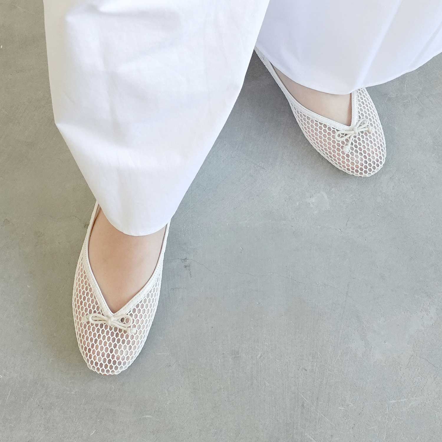 Daniella & GEMMA ONLINE STORE – 甲浅メッシュラウンドバレエシューズ