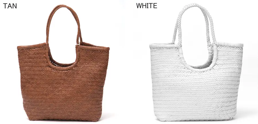 ドラゴンのレザーメッシュ トートバッグ ｜送料無料|WHITE | DANJO