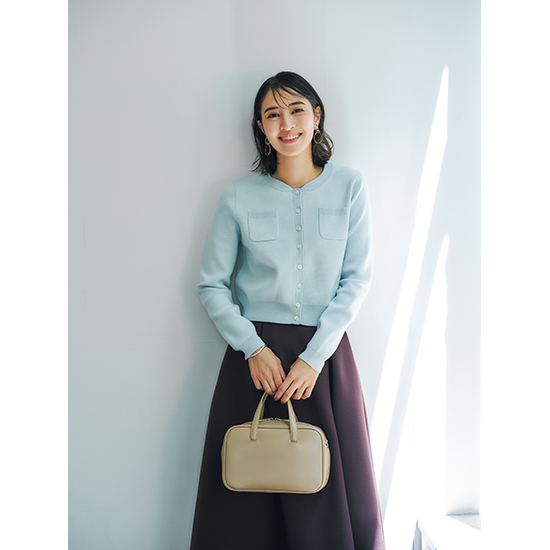 L'AUBE BLANC]コンパクトクルーネックカーディガン | KOBUNSHA SELECT