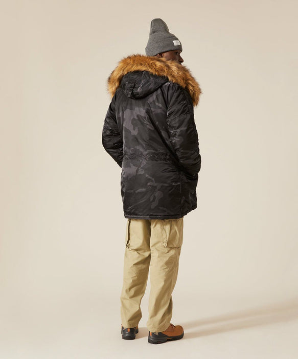 Alpha Industries Slim Fit N-3B Parka - Black Woodland Camo