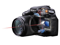 ソニー、「クイックAFライブビュー」搭載デジタル一眼レフ「α350」