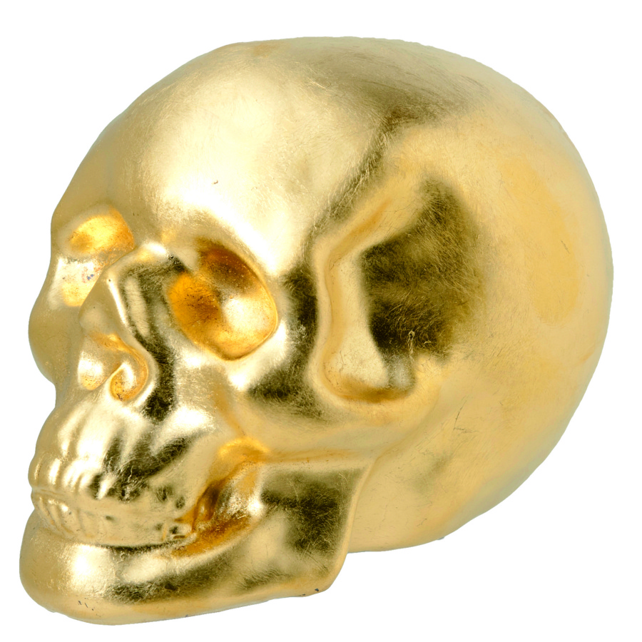 九谷焼SKULL～髑髏～ スカル小 金箔 - 九谷焼 髑髏 ～SKULL～ - 伝統