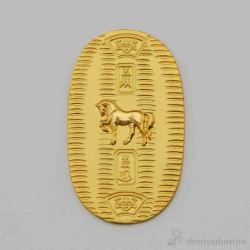 送料無料】 純金 扇子 松竹梅 D 7号・150g / 光則（金工芸） 高級