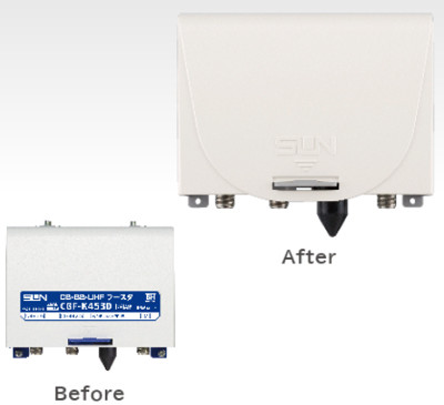 電材 BLUEWOOD / サン電子 HCBU453 4K8K衛星放送対応 電源分離型 利得