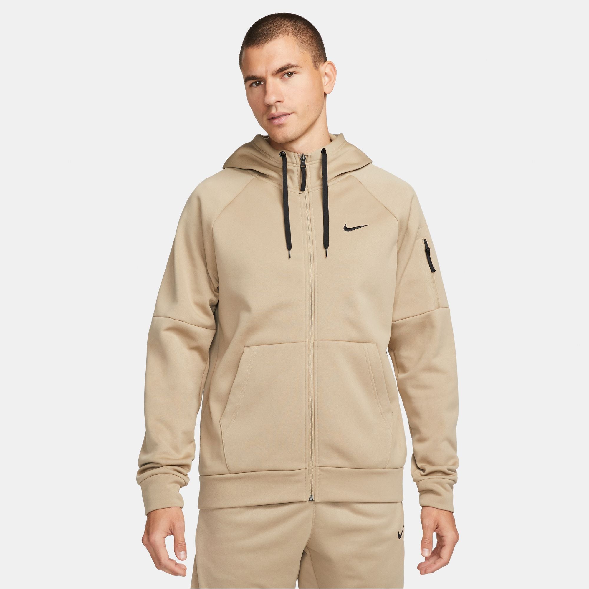 Nike Mens Therma Full Zip Fitness Top – Performance Khaki – Denim