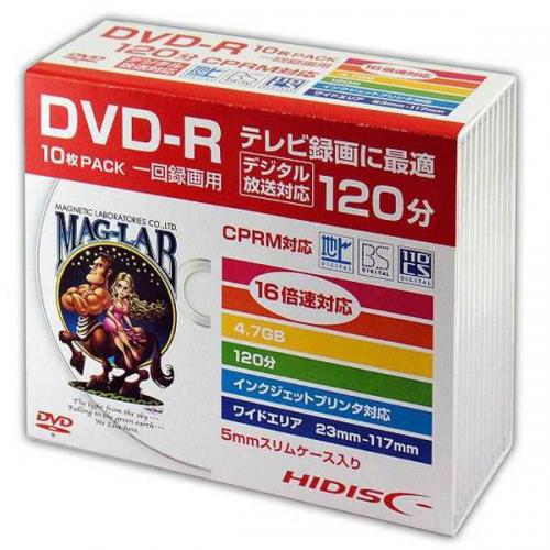 デンキチWeb / HI-DISC 録画用DVD-R 4.7GB 16倍速対応 10枚入 CPRM対応