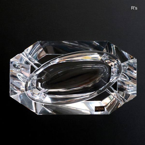HOYA ホヤクリスタル MUSEUM CRYSTAL ガラス灰皿 未使用品（m6029