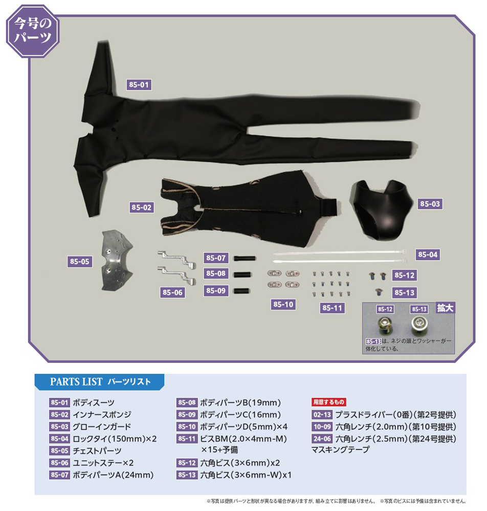 エヴァンゲリオン初号機をつくる 85号パーツセット | デアゴスティーニ公式