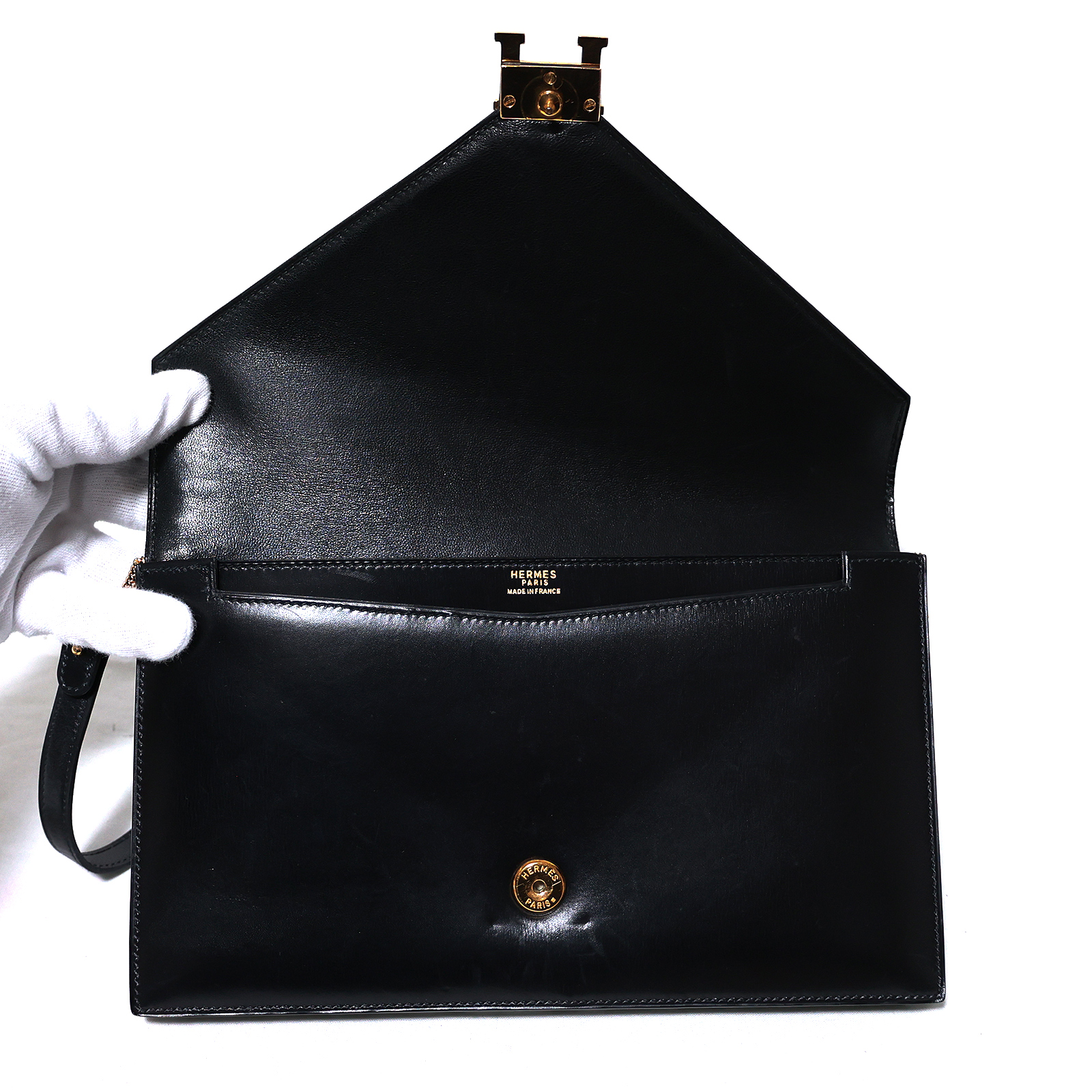 HERMES エルメス リディ ヴィンテージ ボックスカーフ ゴールド金具