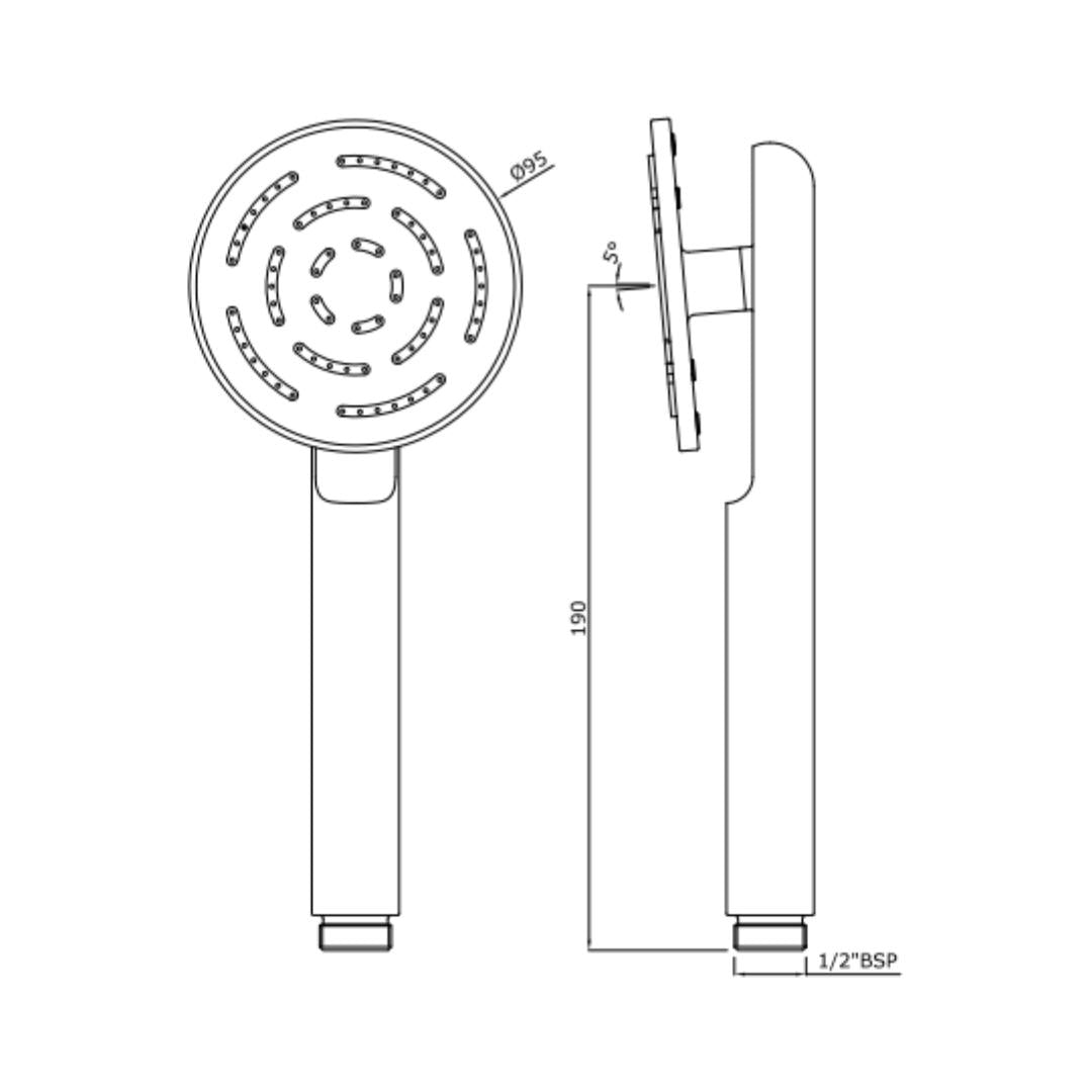 Jaquar Single Flow Hand Showers HSH-CHR-1653 - Chrome on Decure.in